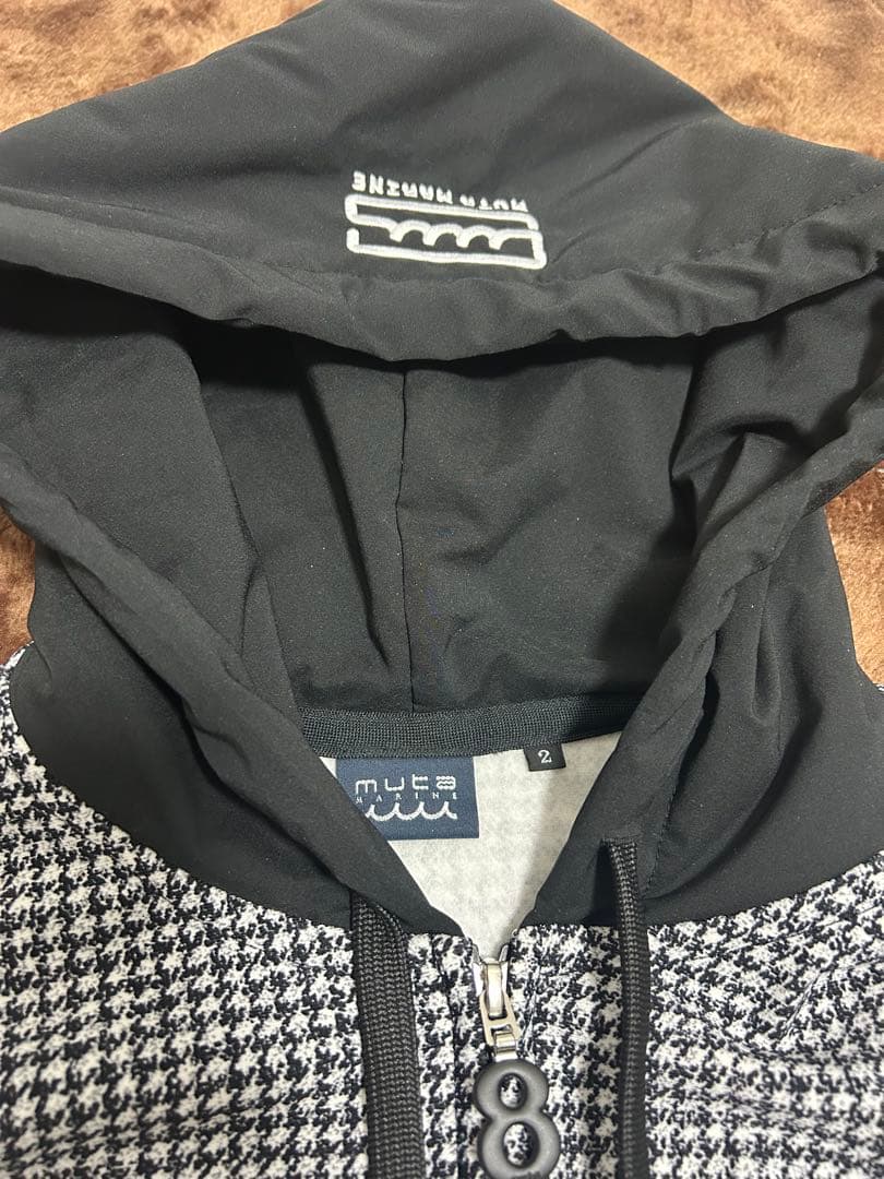 muta MARINE 千鳥柄 パーカー