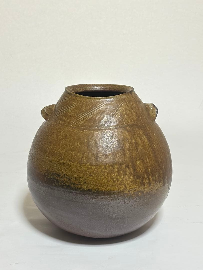 備前焼　壷　人間国宝　藤原雄　共箱　　素晴らしい出来！　最終値下げ！