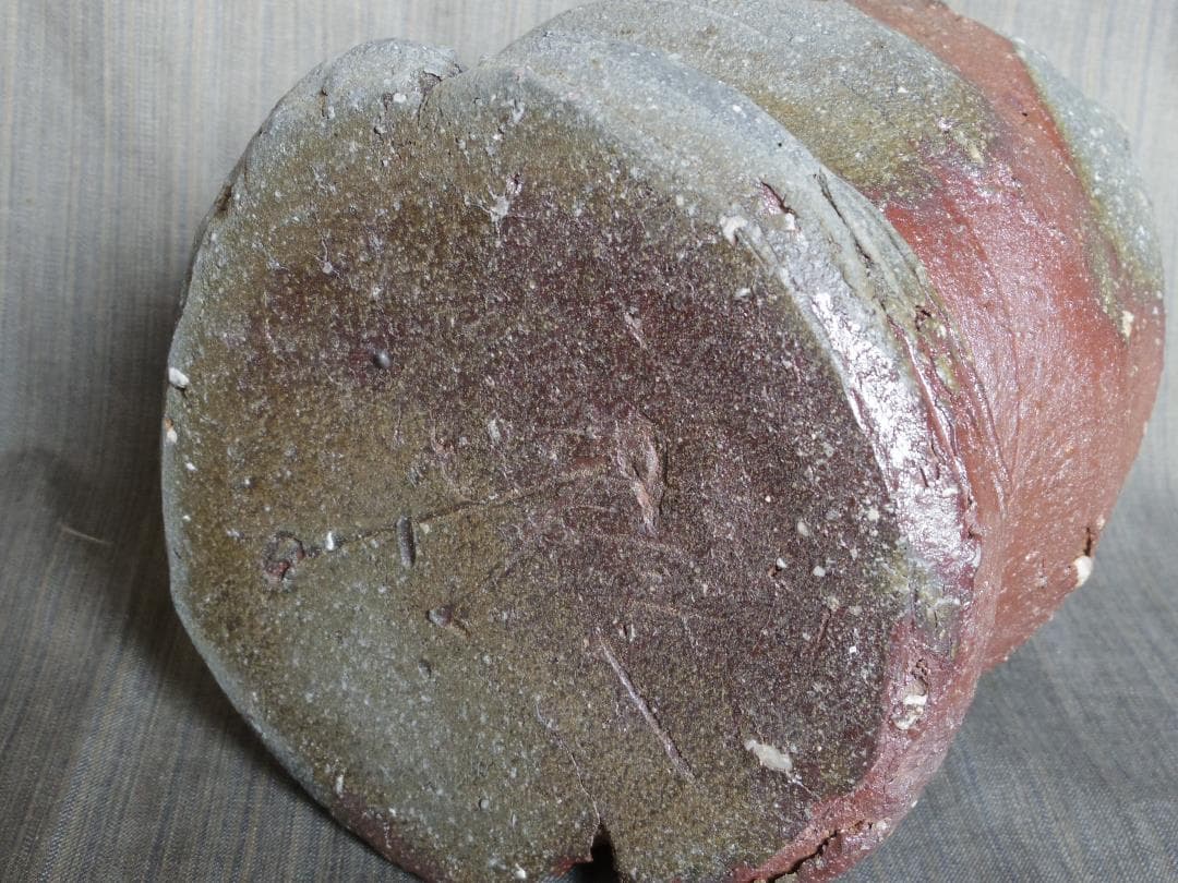 入手困難★ジェフ・シャピロ【師：伊勢崎淳】焼き締め花器★共箱★ニューヨーク