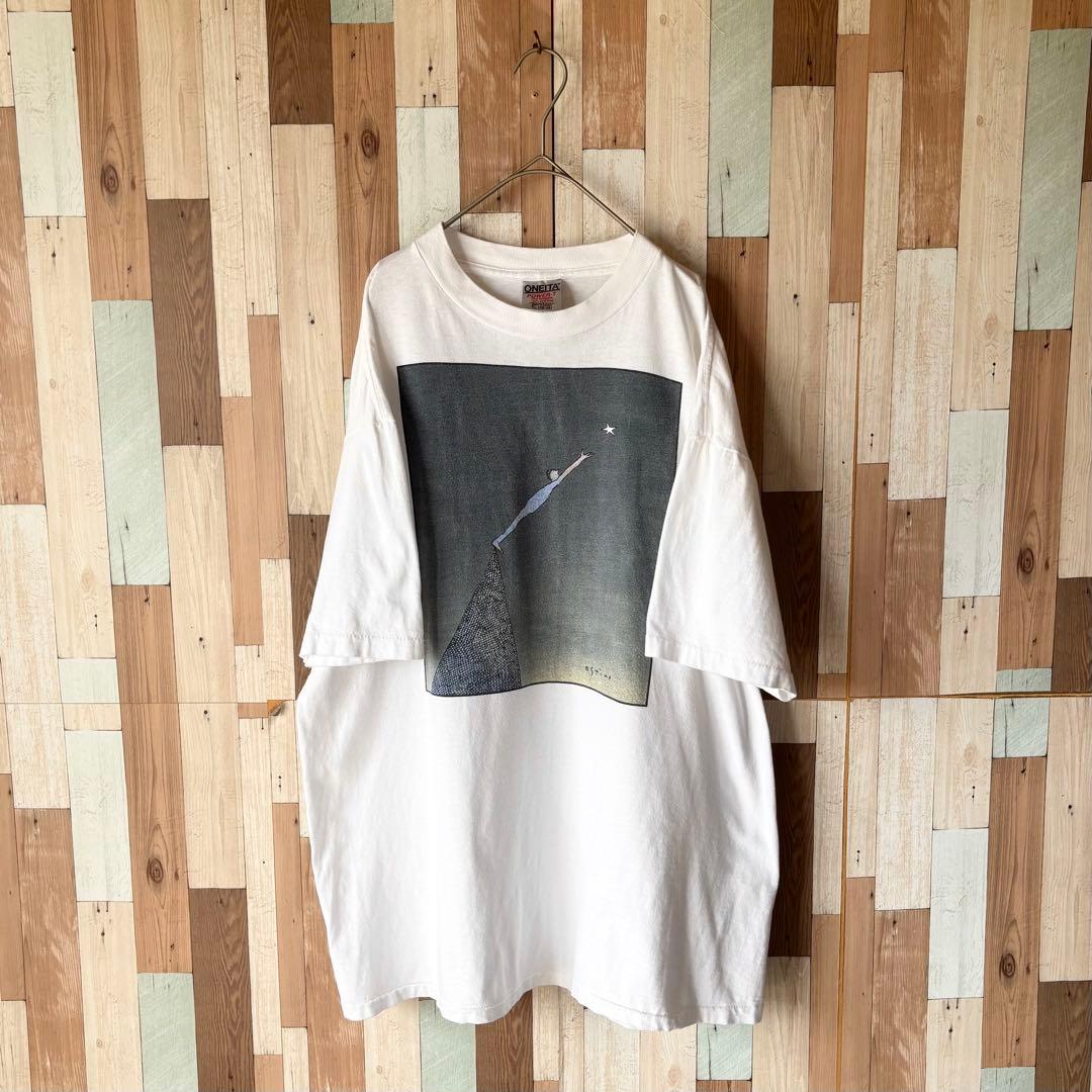 【XL】90s Richard Stine アートプリントTシャツ ONEITA