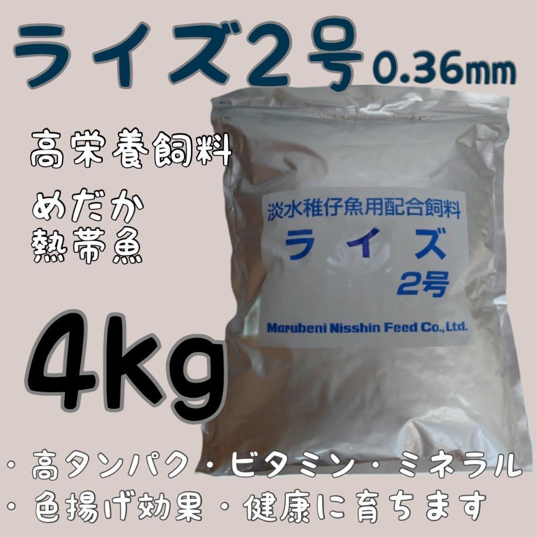 高栄養飼料メダカ餌 ライズ2号 4kg アクアリウム 熱帯魚　グッピー