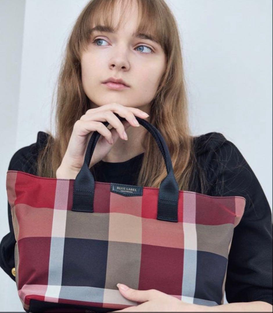 非売品　BLACK LABEL オリジナルレッドチェックトート　ノベルティ