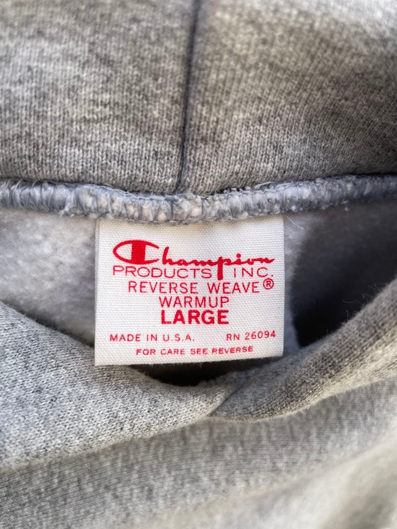 【定番】USA製チャンピオン リバースウィーブ　プルオーバースウェットパーカーL