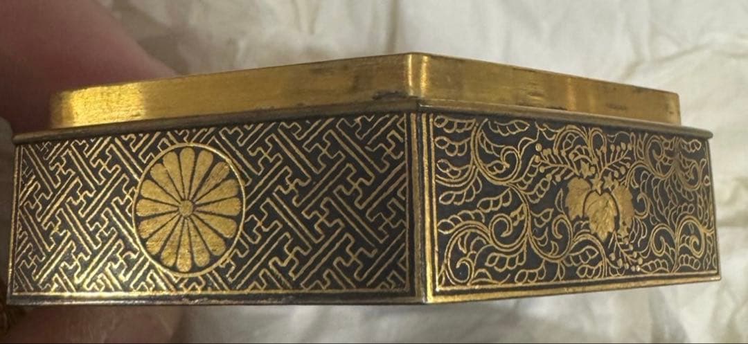 【銘品】 奥野銘 象嵌香合（共箱）値下げ交渉あり