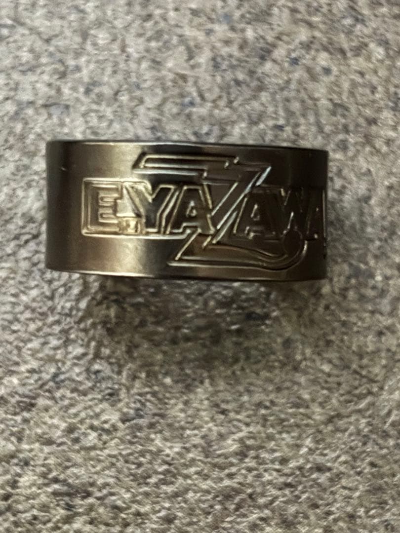 [新品] E-YAZAWA 矢沢永吉　ブラックロゴ指輪リング