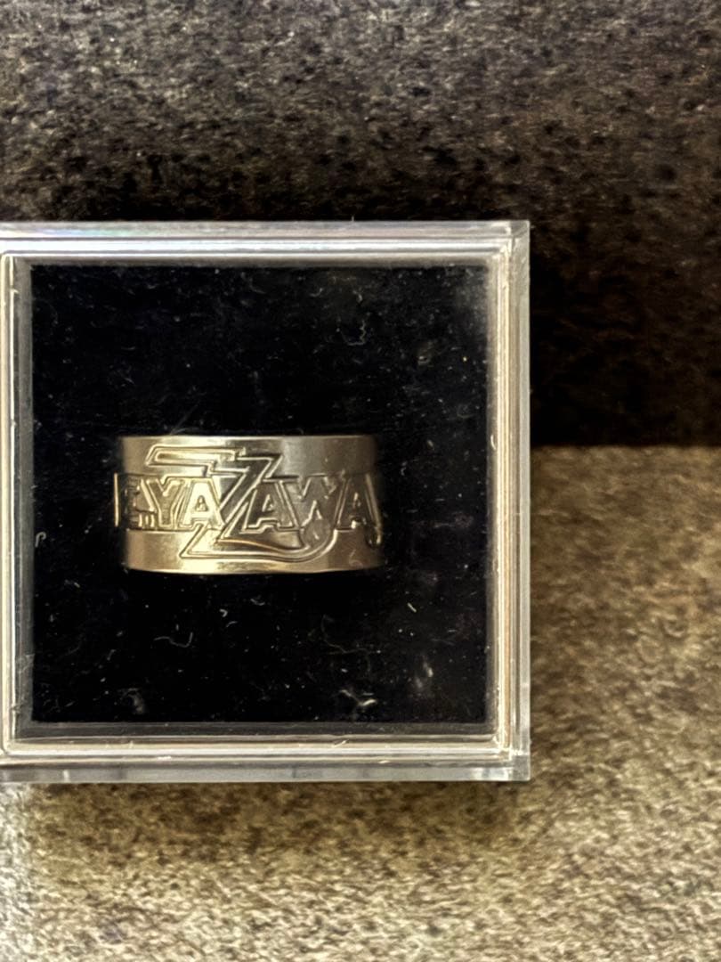 [新品] E-YAZAWA 矢沢永吉　ブラックロゴ指輪リング
