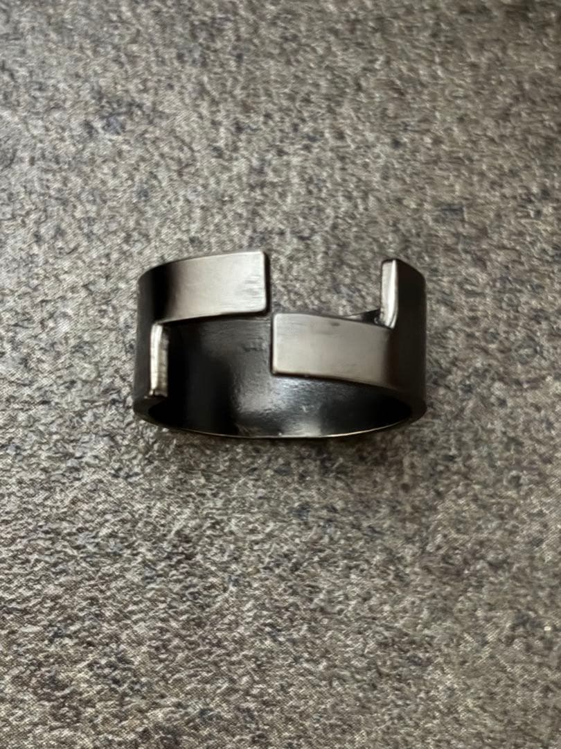 [新品] E-YAZAWA 矢沢永吉　ブラックロゴ指輪リング