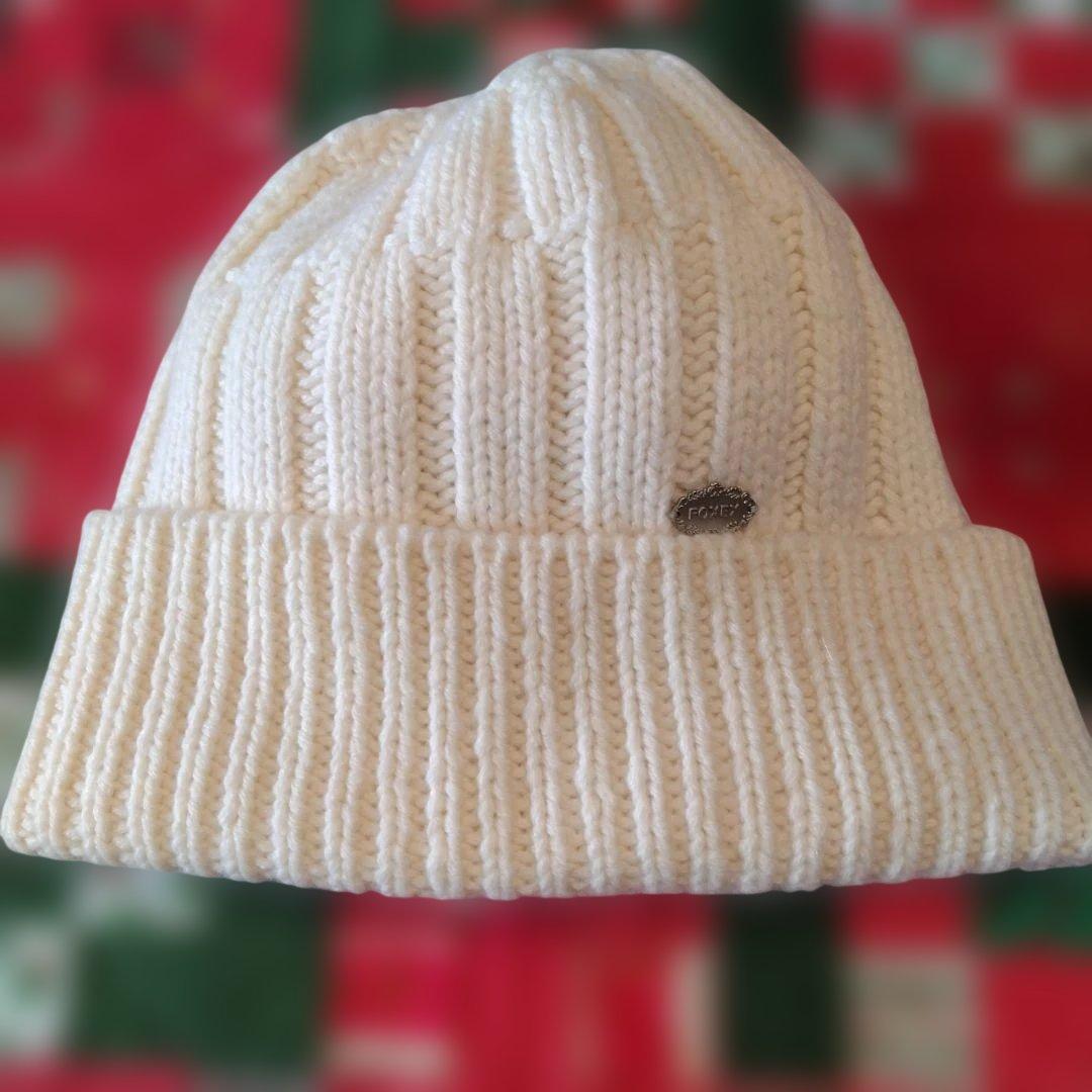FOXEY ホワイト ニットビーニー