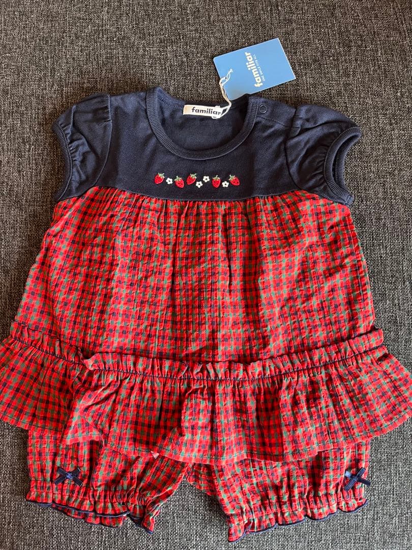 【新品未使用】familiar チュニック&ブルマ 80cm