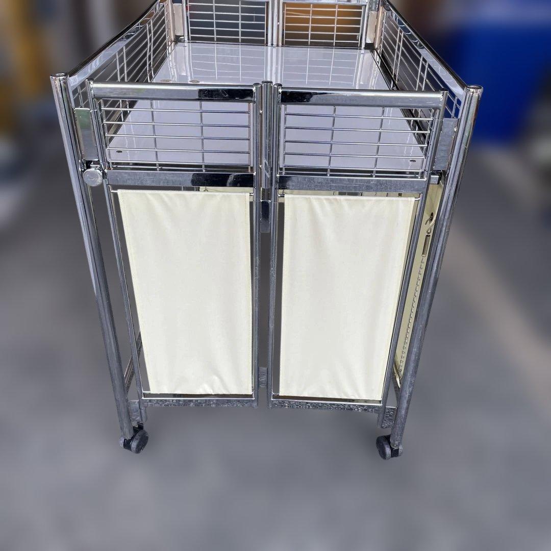 中折れ式ワゴン アイボリー 店舗用品　陳列什器　セールワゴン