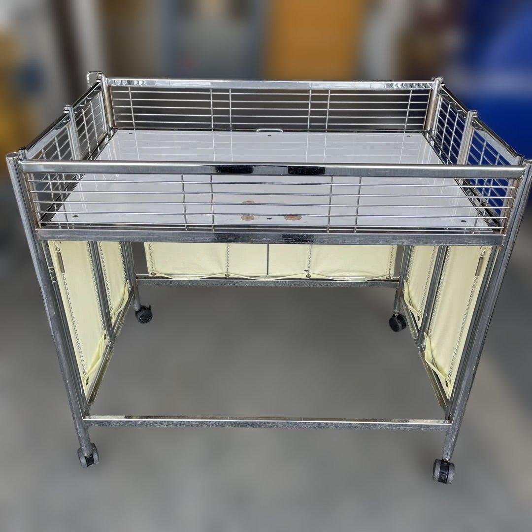 中折れ式ワゴン アイボリー 店舗用品　陳列什器　セールワゴン