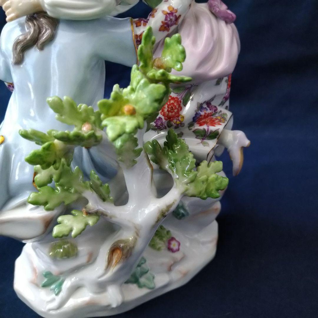 りんごミカン、マイセン(Meissen)フィギュリン『庭師と恋人の女性』