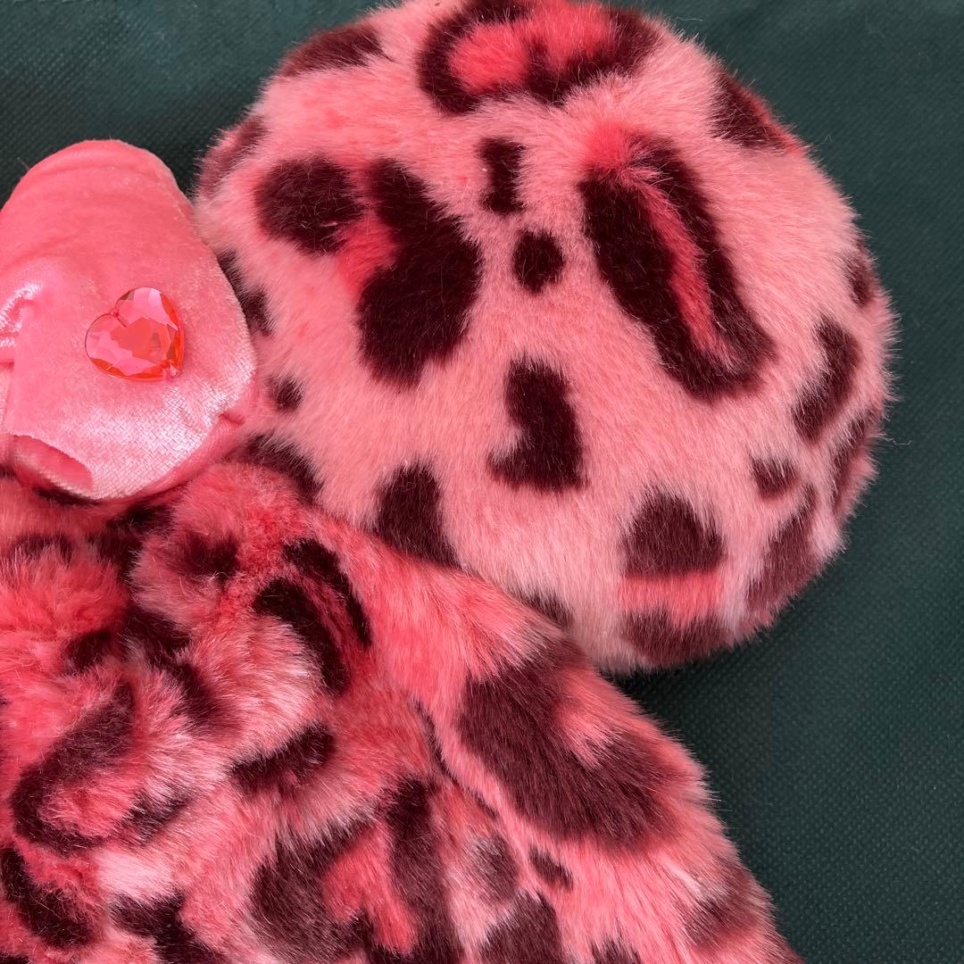 ディズニー　ミニー　ファンキャップ　ヒョウ柄　ハート型　ビジュー　ピンク　人気色