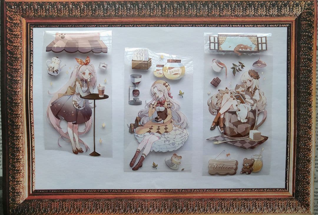 J56＃摩卡可可派(PET)冰川研究所切り売り海外人物マステ女の子