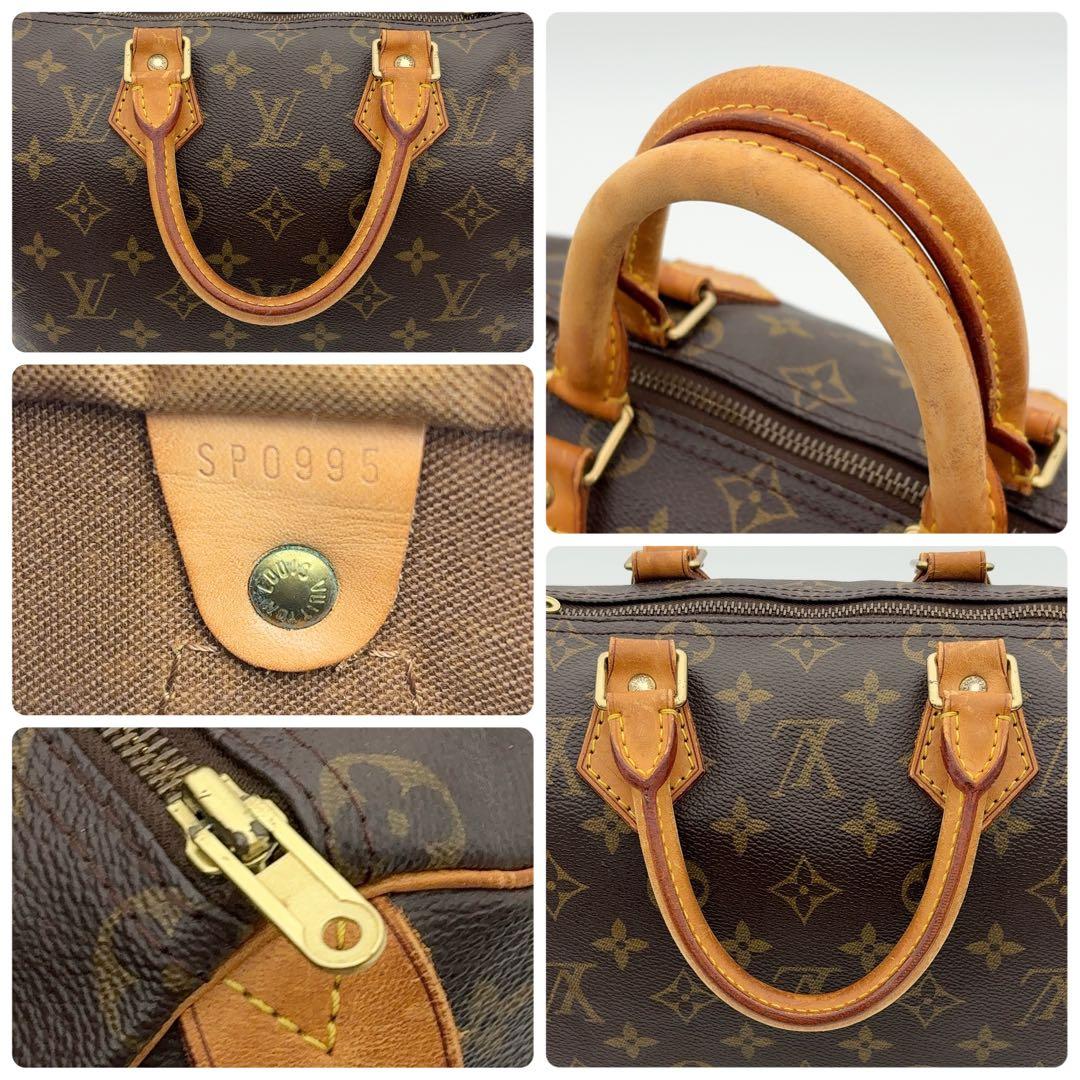 【超美品】ルイヴィトン モノグラム スピーディ25 ハンドバッグ ブラウン