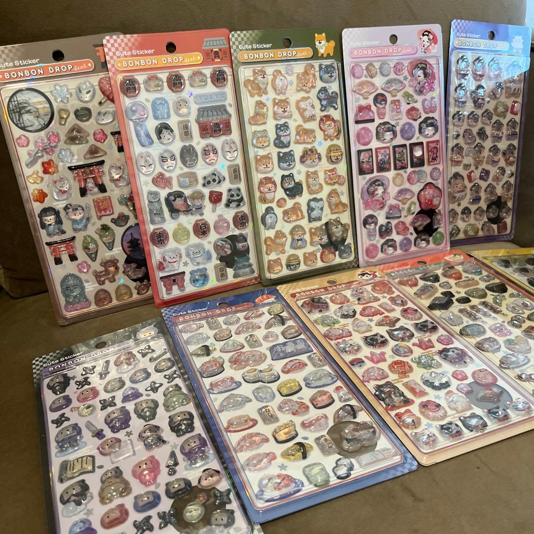 まとめ売り！ボンボンドロップシール　和柄　舞妓