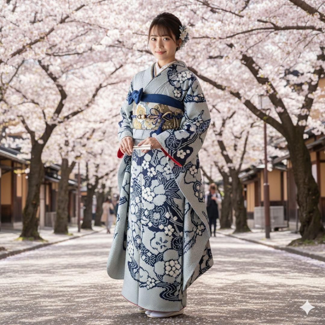 人間国宝　最高級　作家物　藍染　証紙　本疋田　総絞り　振袖　フルセット 振り袖