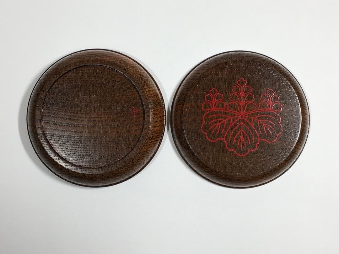 新品無傷完品 川端近左 作 太閤桐絵欅拭漆香合 共箱 茶道具 真作保証品