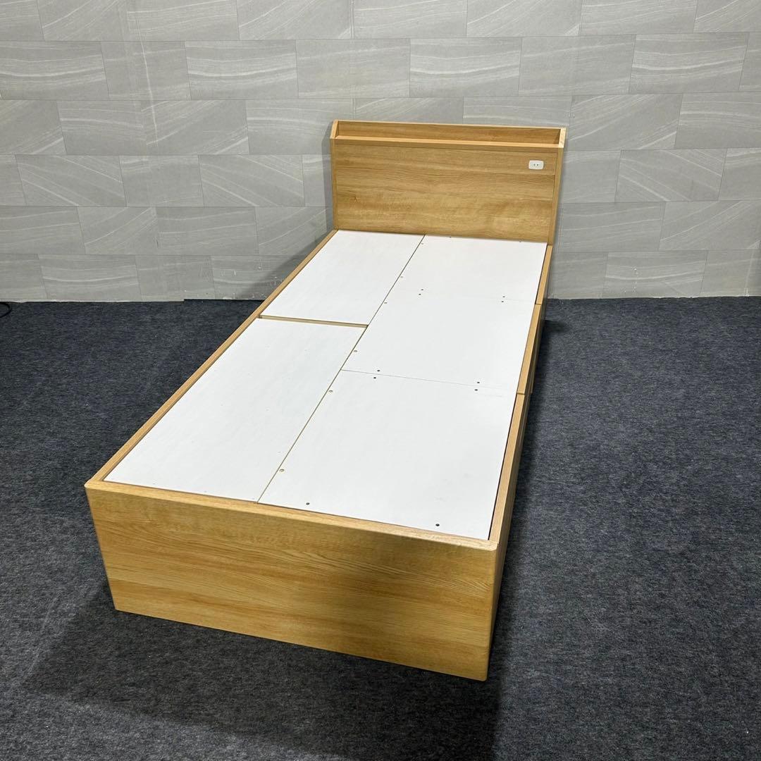 ニトリ ベッドフレーム ジオチェスト 収納 コンセント シングル 格安d3585