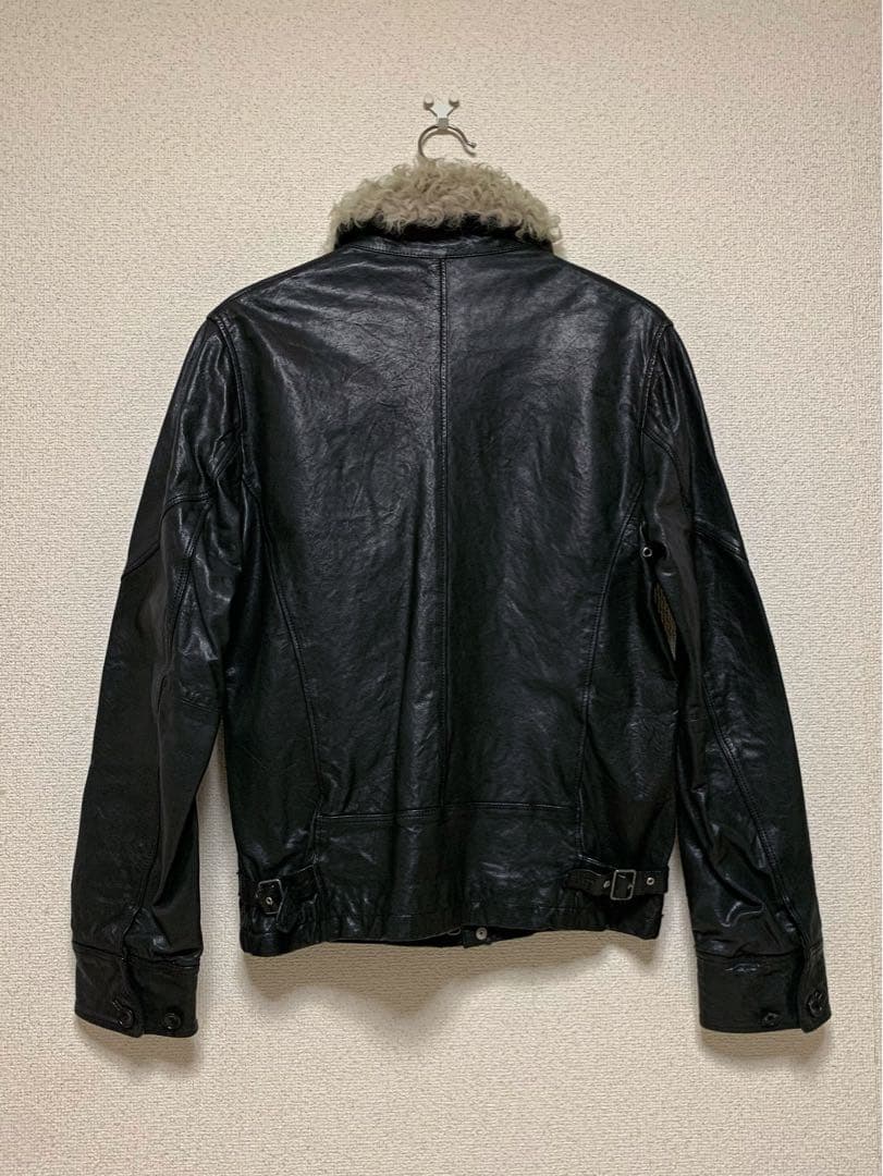 HALB ボア レザージャケット boa biker jacket 00s