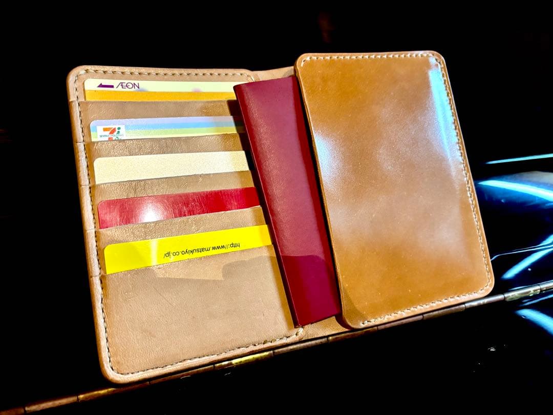 レーデルオガワ　コードバン　トラベルウォレット　パスポートケース