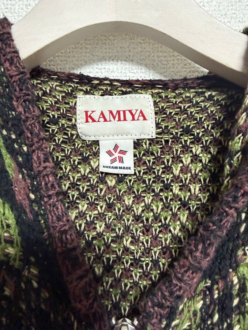 トップス KAMIYA 25SS Camouflage Zip Knit Hoodie