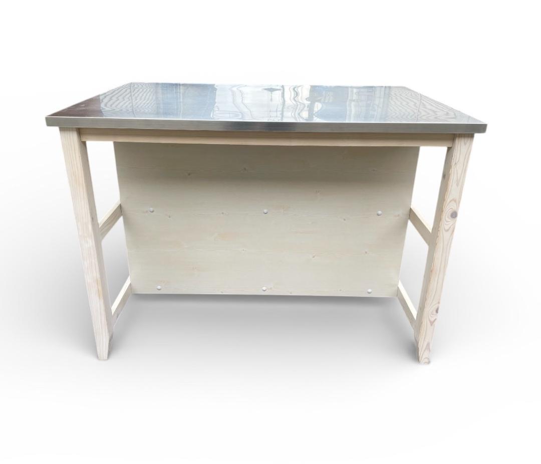 大阪京都限定 ニトリ ワークテーブル シナモ12078WH ステン