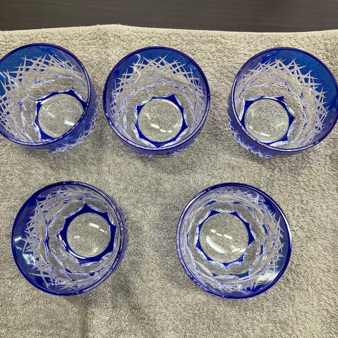 HOYAクリスタル ルリ被小鉢揃 5個セット