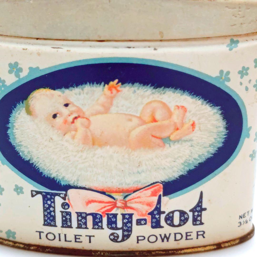レア ビンテージ パウダー缶 Tiny-tot ベビー