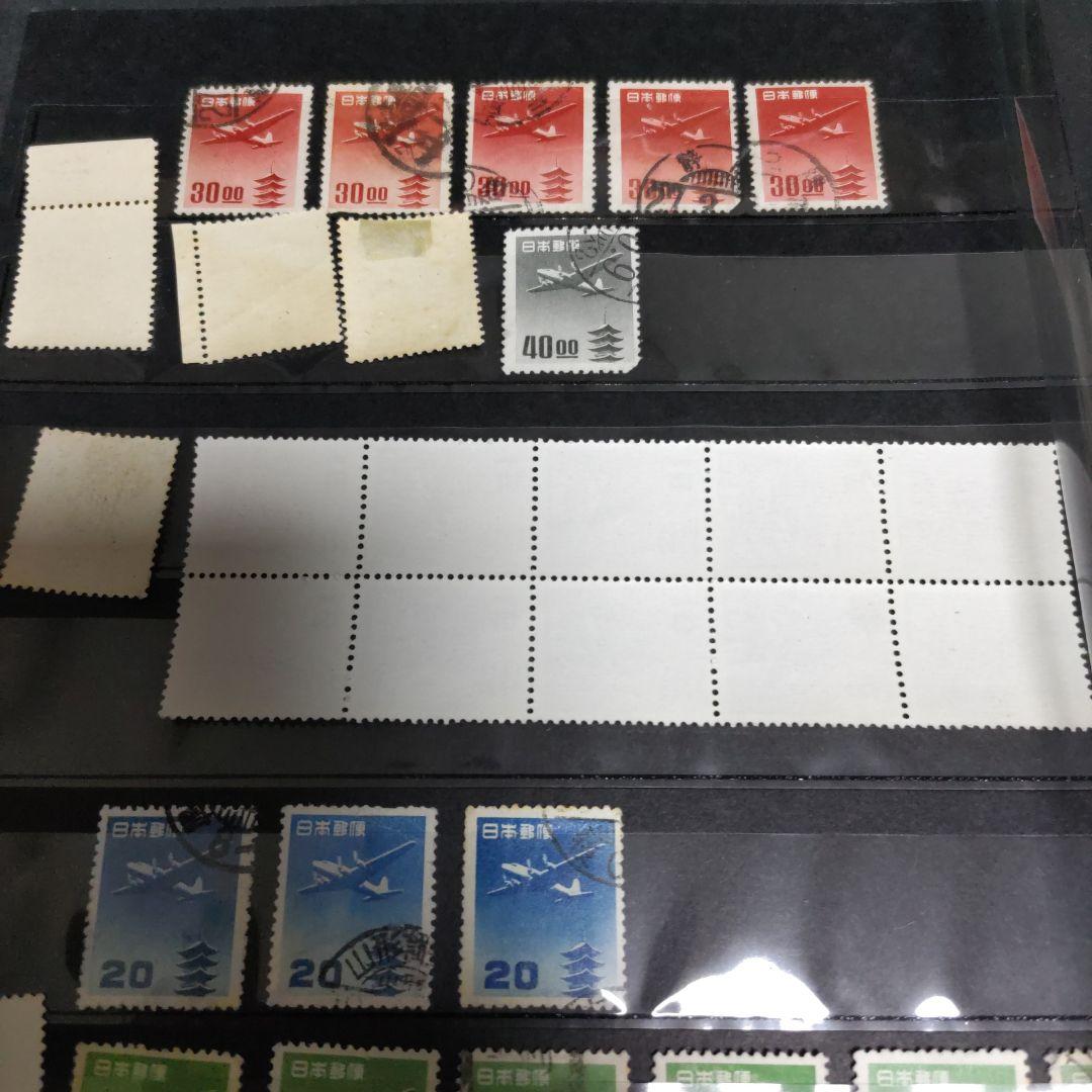 ぶ*ん様 銭単位　航空切手　未使用、使用済混合