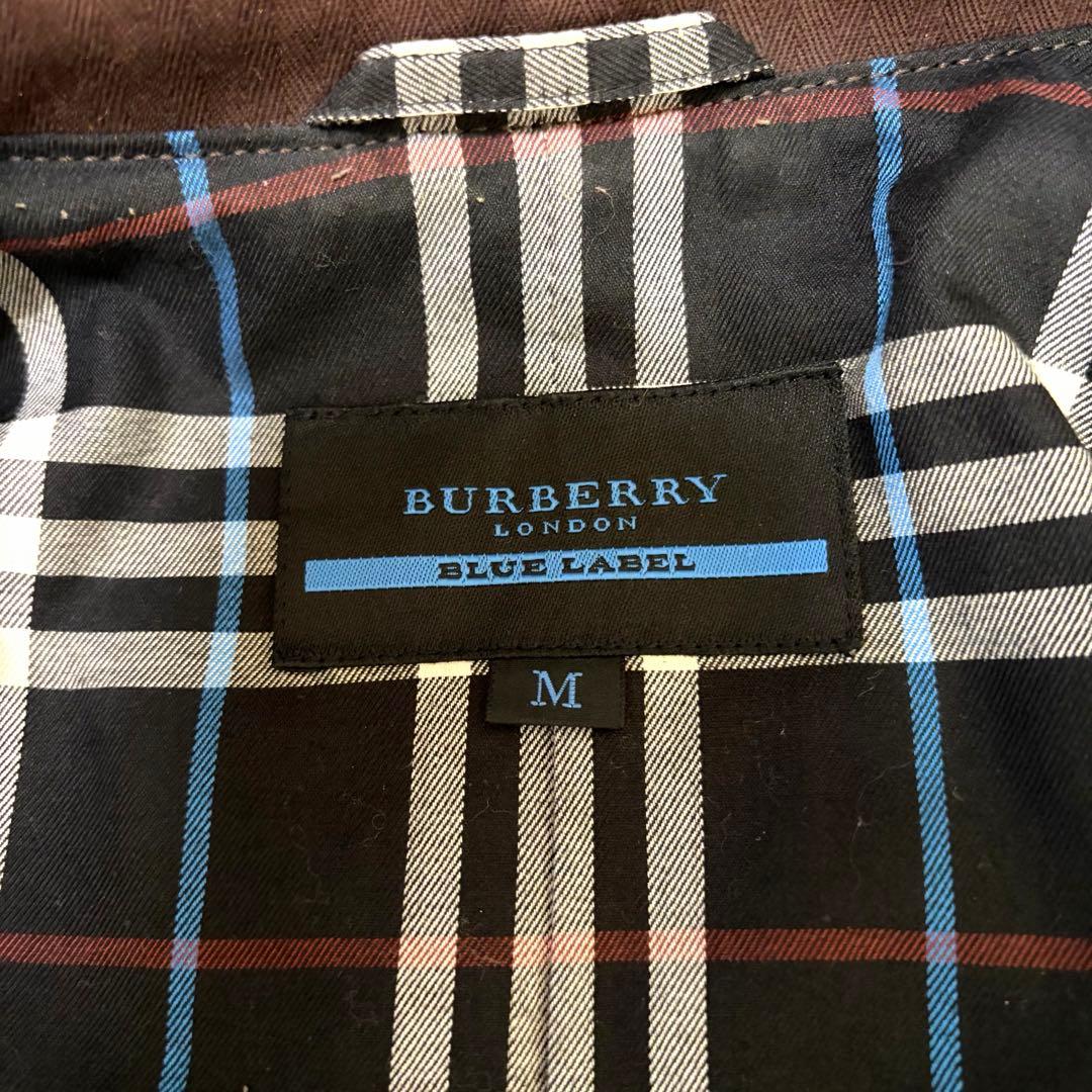昌様　バーバリーブルーレーベル　M ブルゾン　ファー　ブラウン　チェック