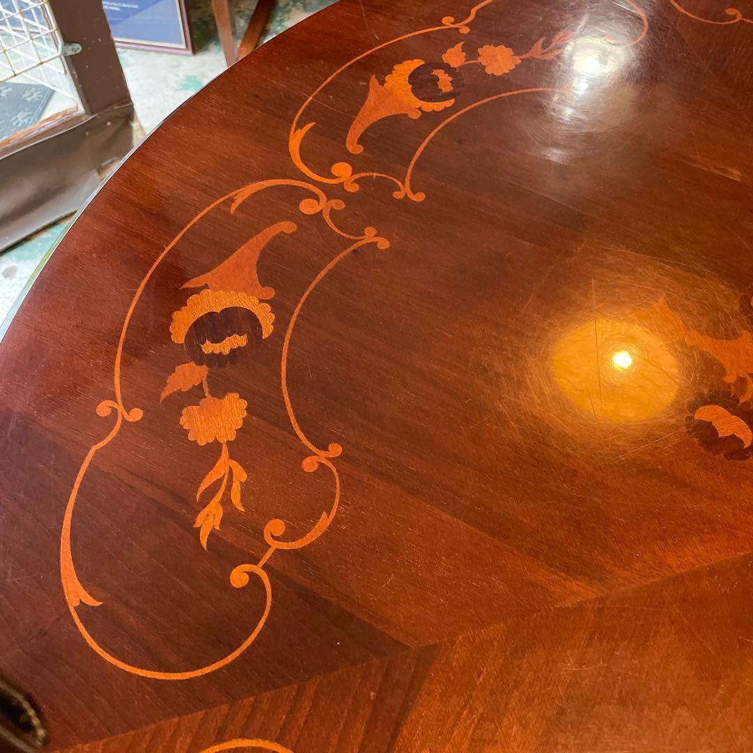 最終お値下げ‼︎ イタリア製・象嵌模様・ 丸テーブル