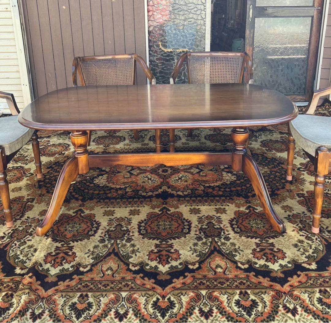 オールドカリモク ロータイプ ダイニングテーブル 家具 アンティーク インテリア