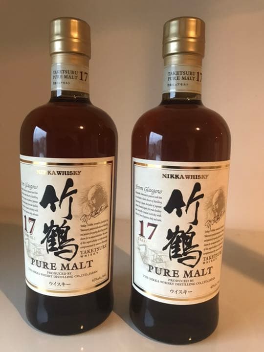 ニッカ竹鶴17年と180ミリNＡと17年180ミリ