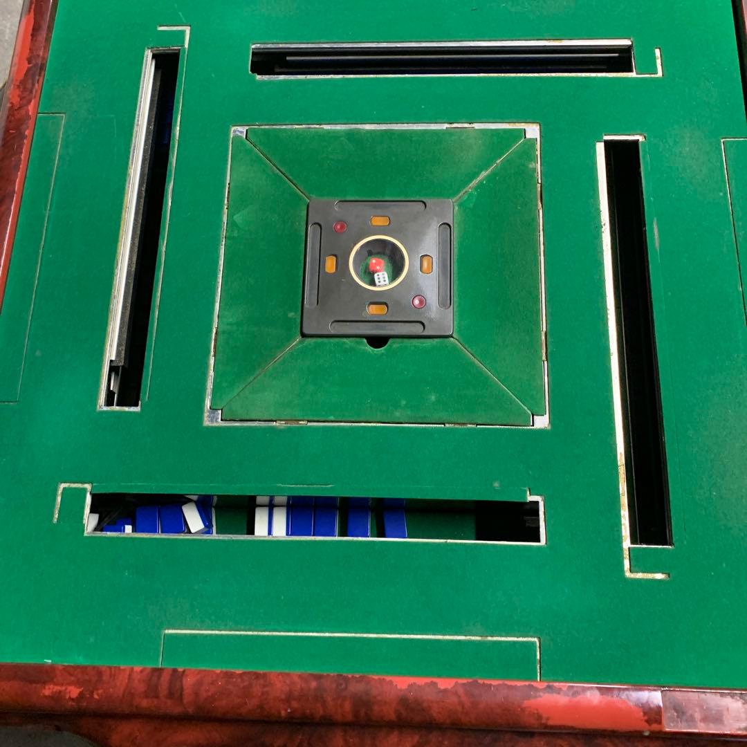 麻雀卓 緑色 回転式 木製 標準サイズ ジャンク