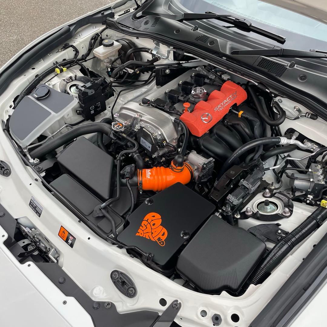 NDロードスター　エンジンルームオレンジ色４点セット ＋ オイルフィラーキャップ