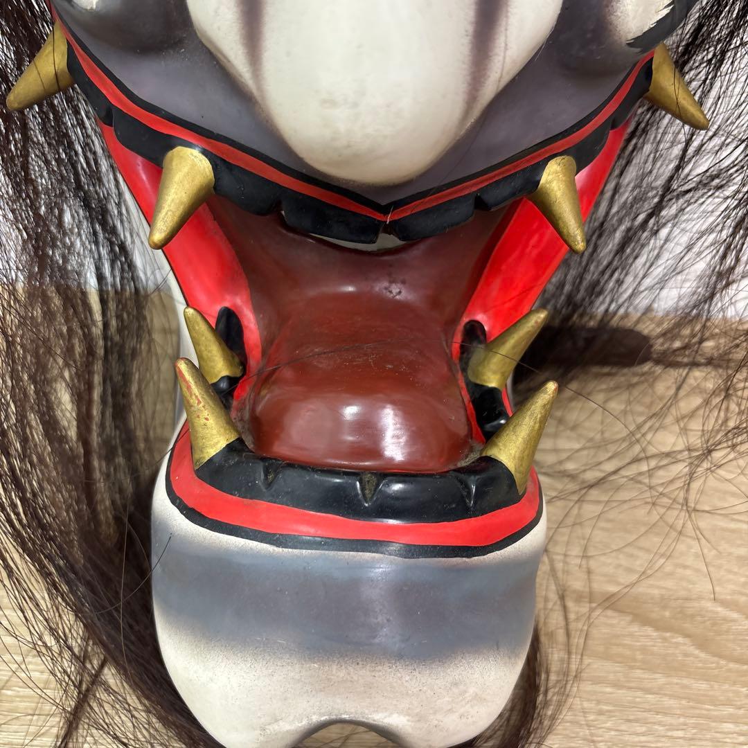 鬼のお面　厄除け　壁掛け　神楽面 魔除け　アンティーク