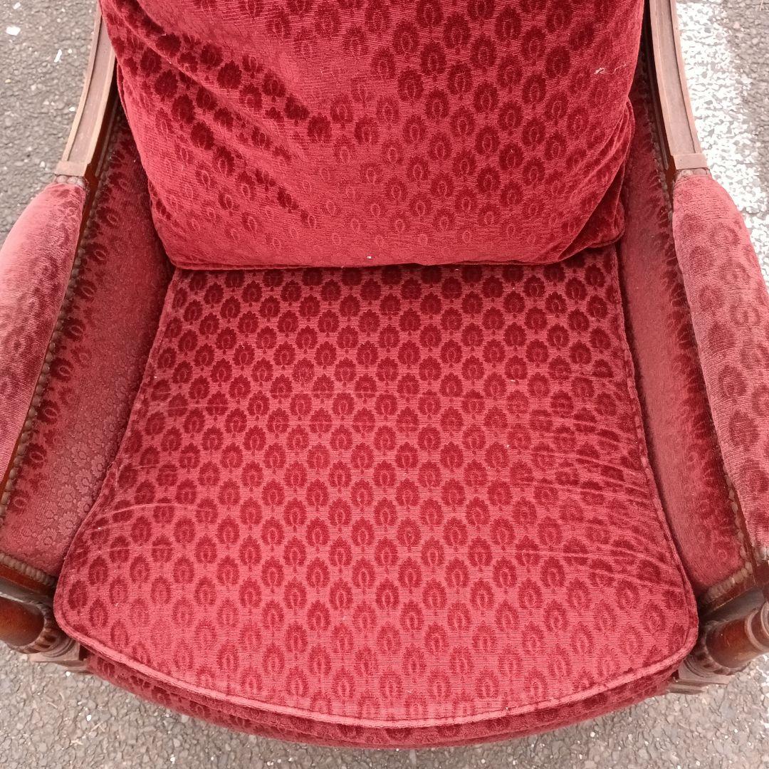 4701)ジャン・ロシェ　1人掛け　１Pソファー　フランスヴィンテージ