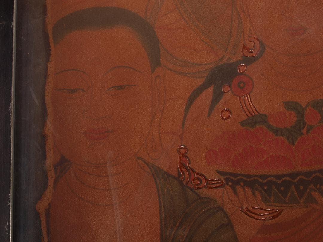 骨董市掘り出し品 中国唐時代　敦煌莫高窟壁画AK1905A7-2