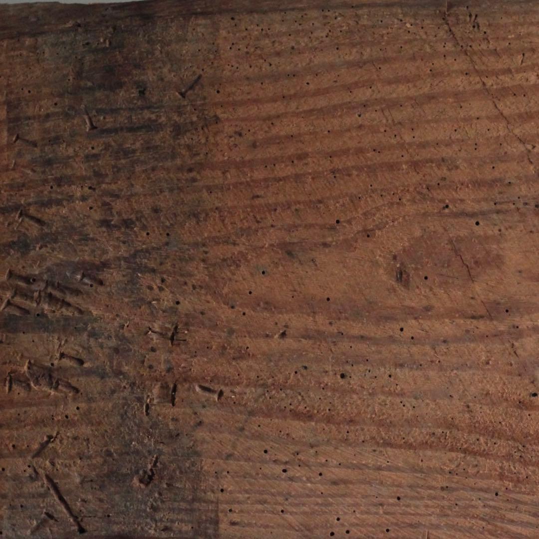 枯れ板 松の 古材 敷板 徳利と盃をのせて独酌の盆に 古道具 No.2 オブジェ