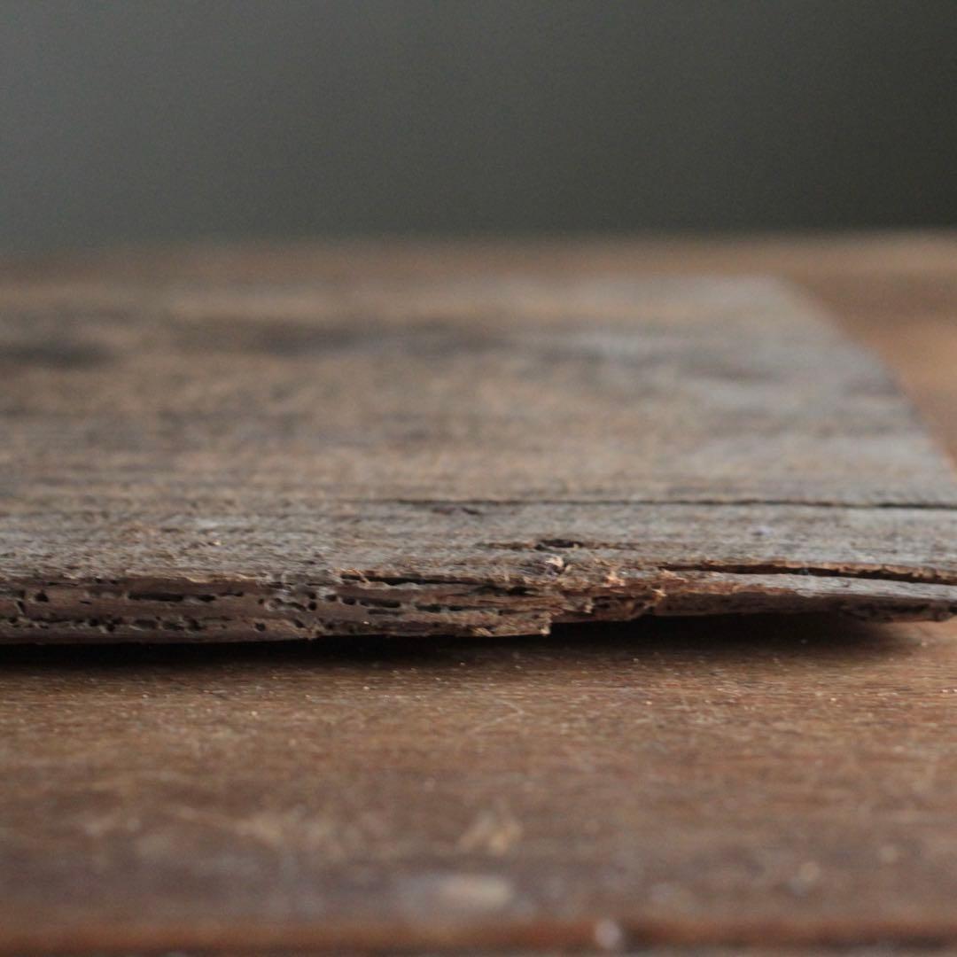 枯れ板 松の 古材 敷板 徳利と盃をのせて独酌の盆に 古道具 No.2 オブジェ