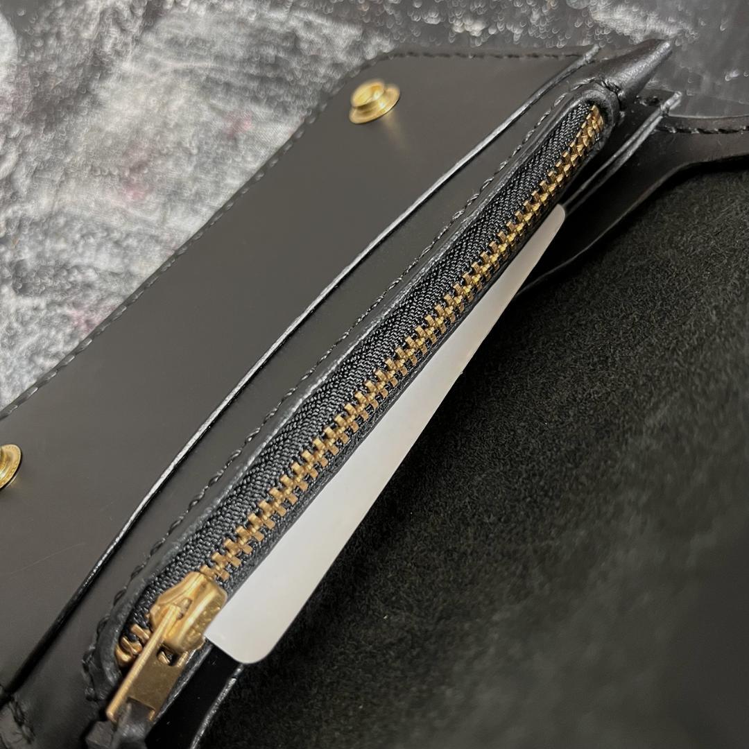 トラッカーウォレット イタリアレザー 3層 長財布 折り財布 #338ミドル