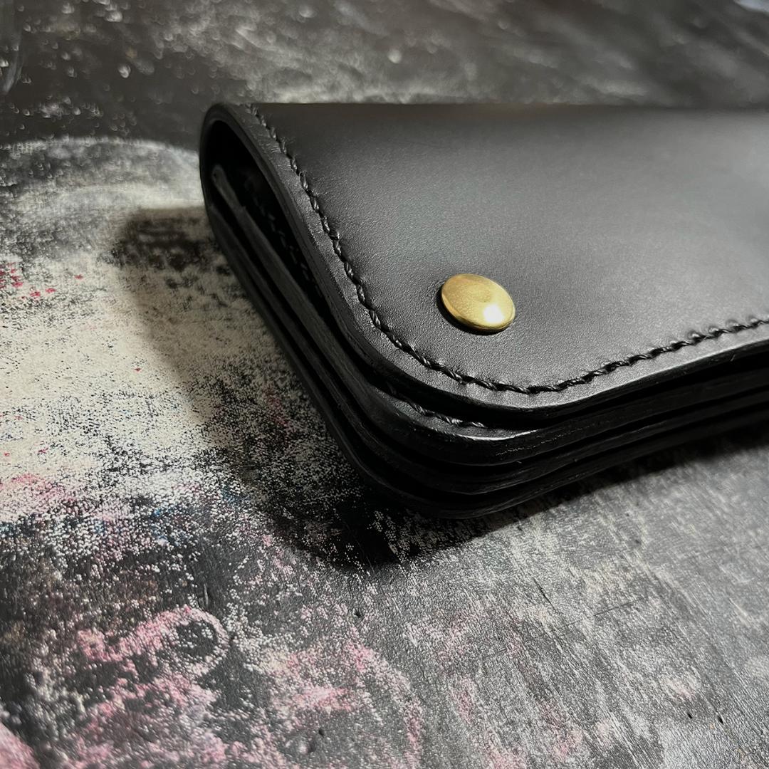 トラッカーウォレット イタリアレザー 3層 長財布 折り財布 #338ミドル
