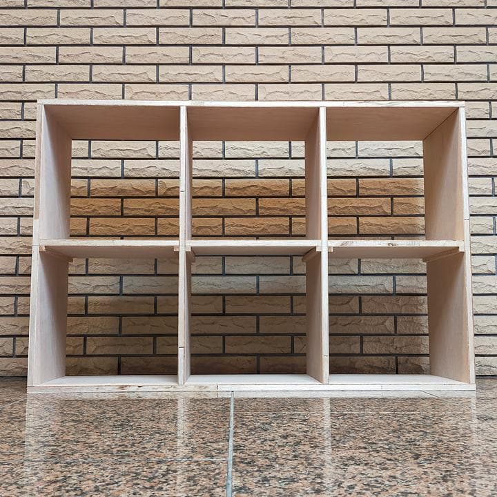 組立有 送料込 無塗装 ハンドメイド 木製 スタッキング シェルフ 本棚 収納棚