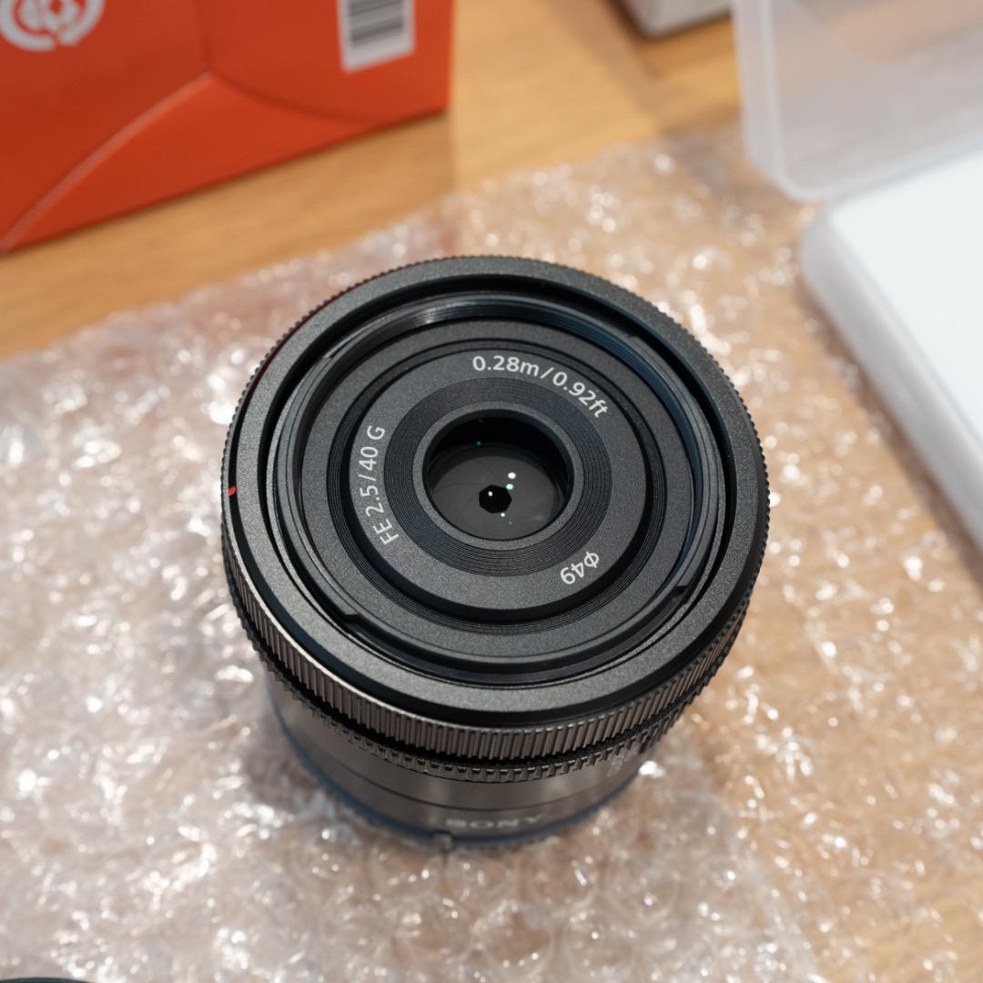 【美品】SONY FE 40mm F2.5 Gレンズフード ブラックミストセット