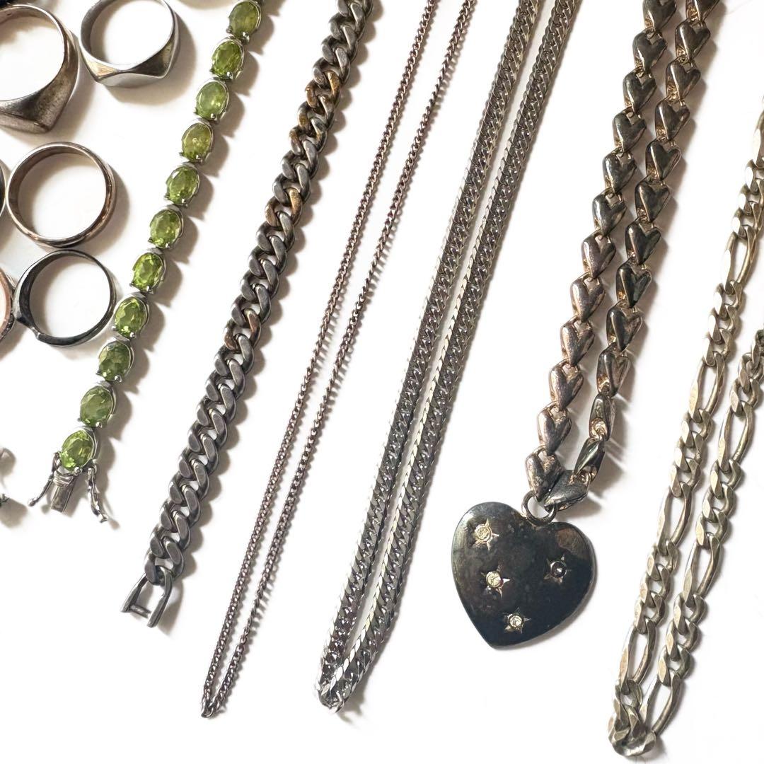 ゴ*ス様 遺品整理 SV シルバー アクセサリー ネックレス リング ブレス ま