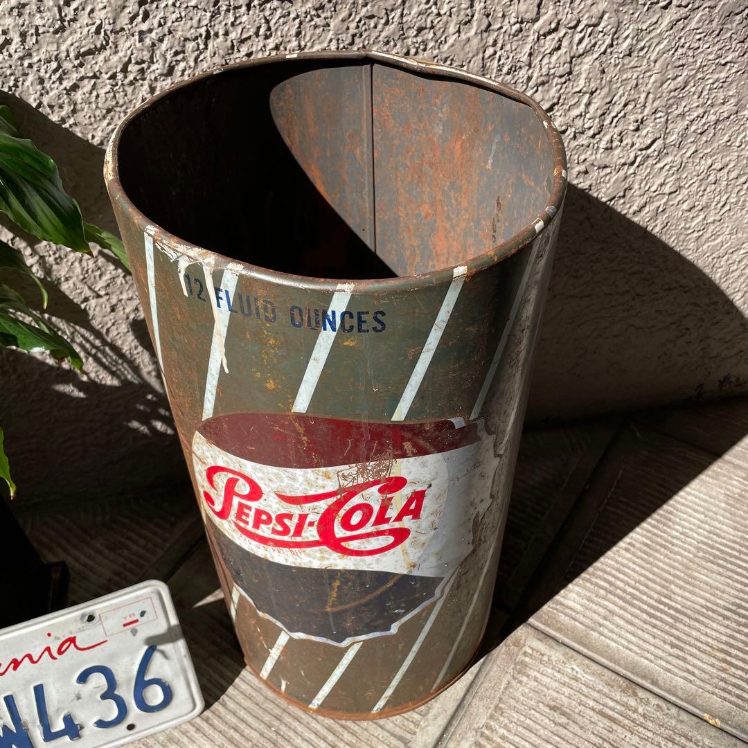 希少！60s〜70s ペプシコーラ アメリカアンティークゴミ箱USAヴィンテージ