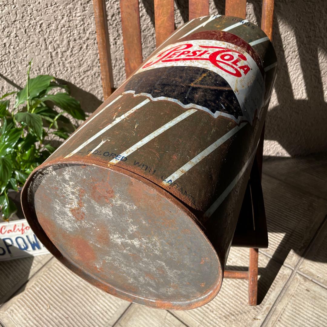 希少！60s〜70s ペプシコーラ アメリカアンティークゴミ箱USAヴィンテージ