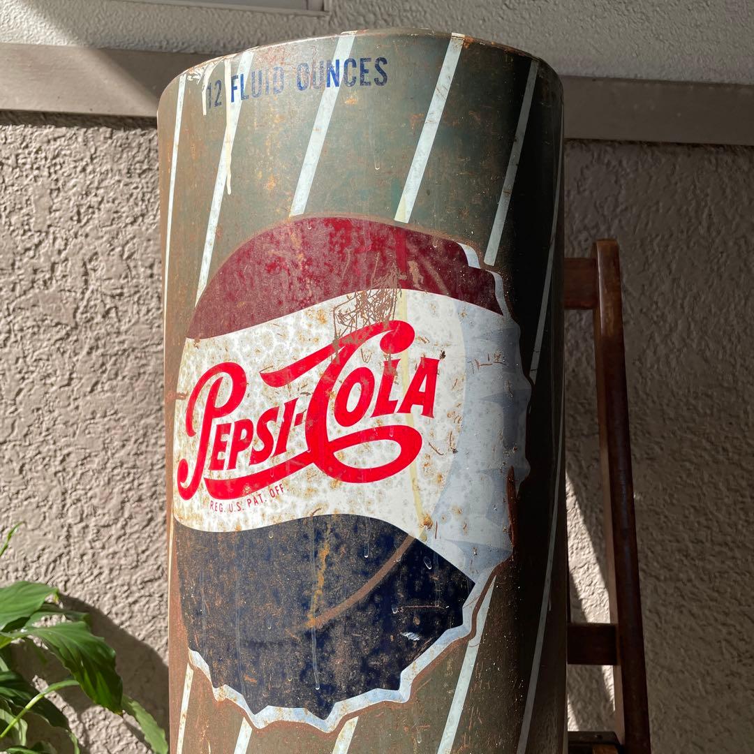 希少！60s〜70s ペプシコーラ アメリカアンティークゴミ箱USAヴィンテージ