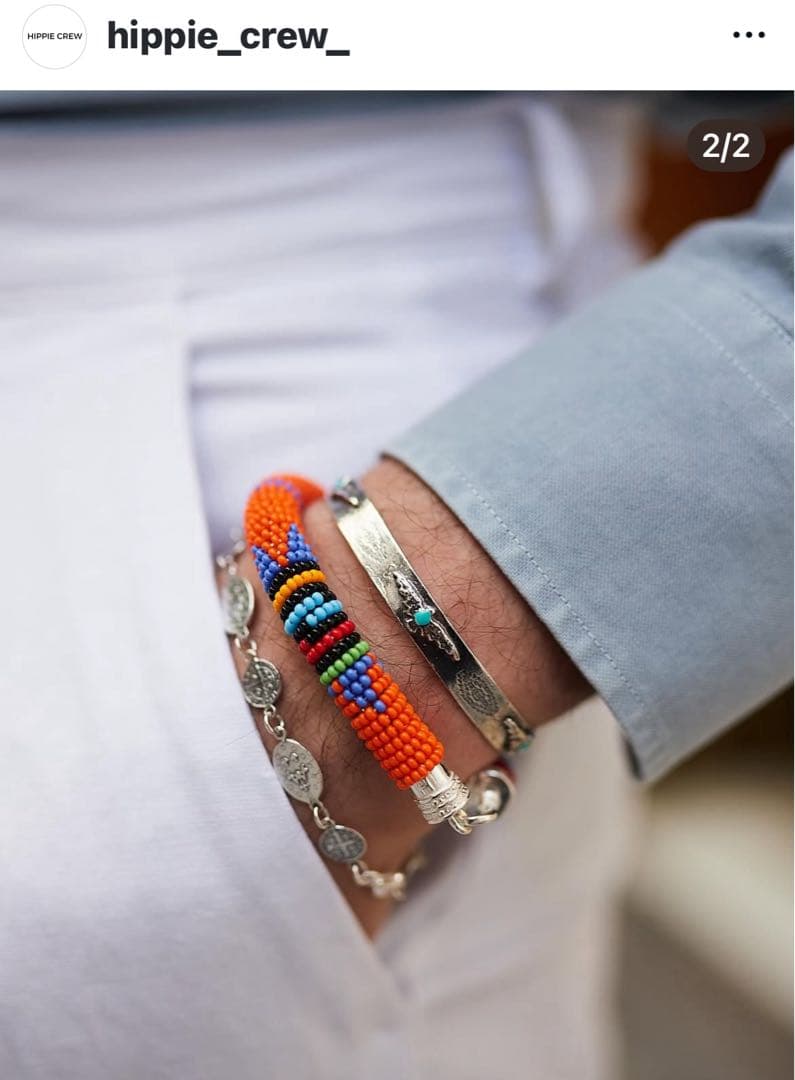 【日本未発売】Hippie Crewマサイ ビーズブレスレット